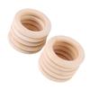 50 Stück Holz Handgefertigt DIY Holz Holzringe Unfertige Oberfläche Rund Unfertige Holzringe 50MM Holzkreise DIY Bastelbedarf