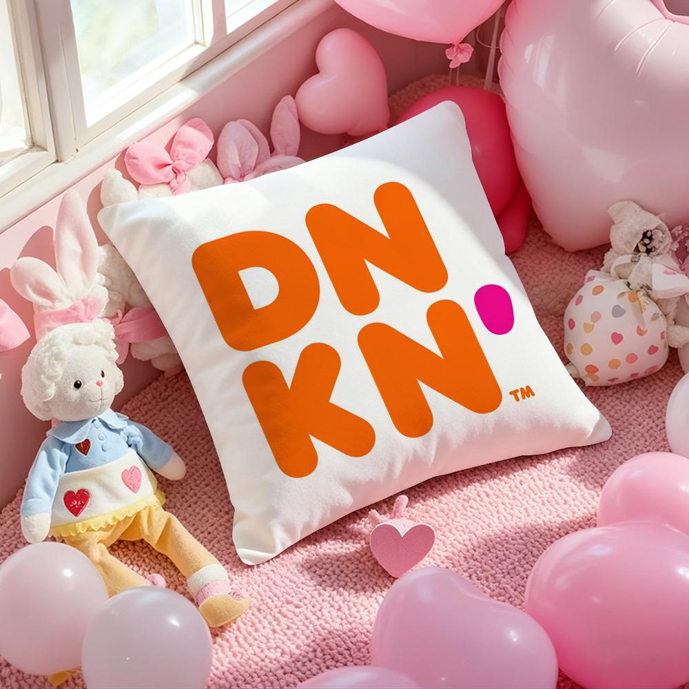 Dunkin' Donuts Cushion Cover Pattern Printed Pillowcase For Living Room Sofa Cushion Cover & Bedroom Decor