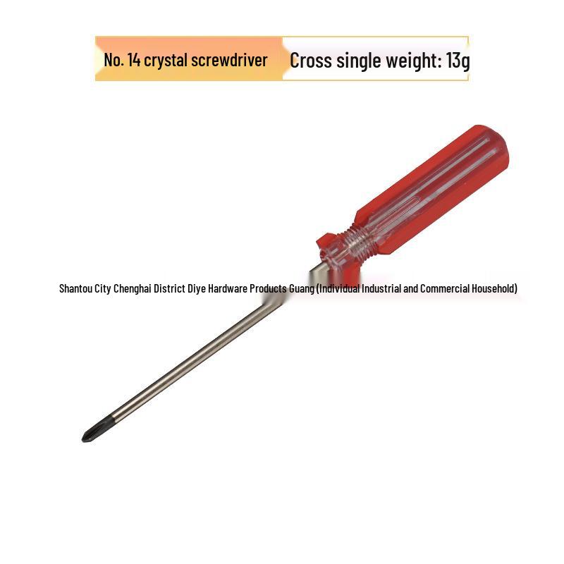 Chave de Fenda Magnética Pequena Phillips e de Fenda 3.0 com Padrão de Cristal Transparente Ferramenta de Reparo