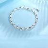 For Women Sterling Tone Cubic Zircon Cross Charm Bracelets Nuptial Bridal Accessories Fahsion Jewelry Sl070Trendy Charm