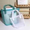 Summer Shopping Foldable Nylon Mesh Large Korean Style Bag Storage Bag Makeup Bag Women Handbag
