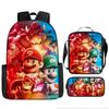 Cartoon Schoolbag Mario Backpack Satchel Pencil Case Three-Piece Set Mario Backpack