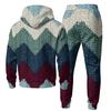 Men's Casual Sweatshirt Set for Fall Winter with Patterned Design, Comfortable Everyday Wear