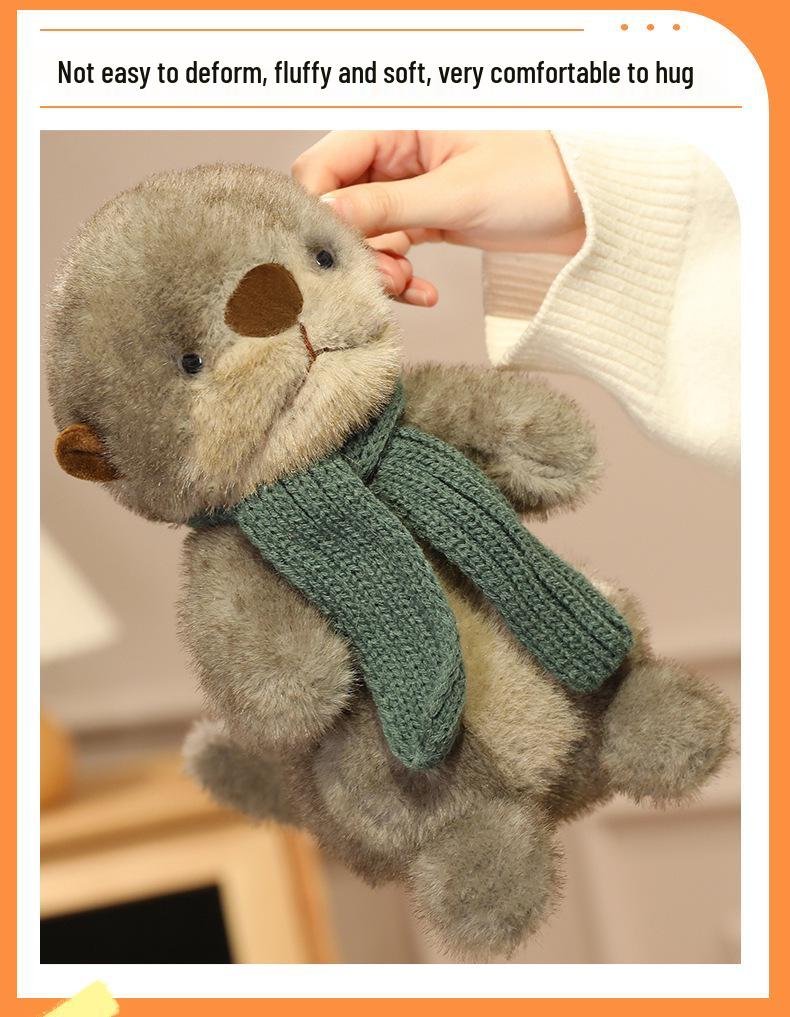Cute Otter Plush Toy - Super Soft Hugging Pillow Doll for Girls