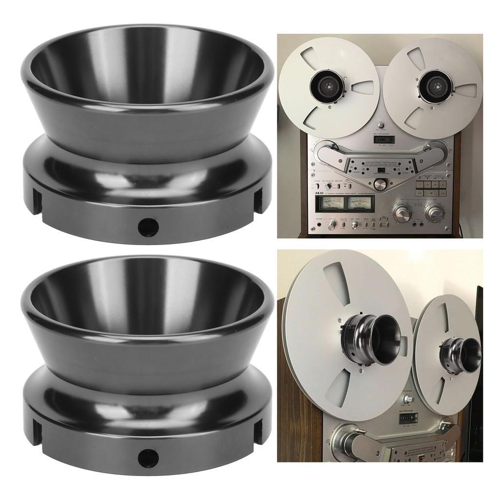 1 Pair 10 Inch NAB Hub Adapters Polished Aluminum Alloy Opener Universal Loading Device for Studer R