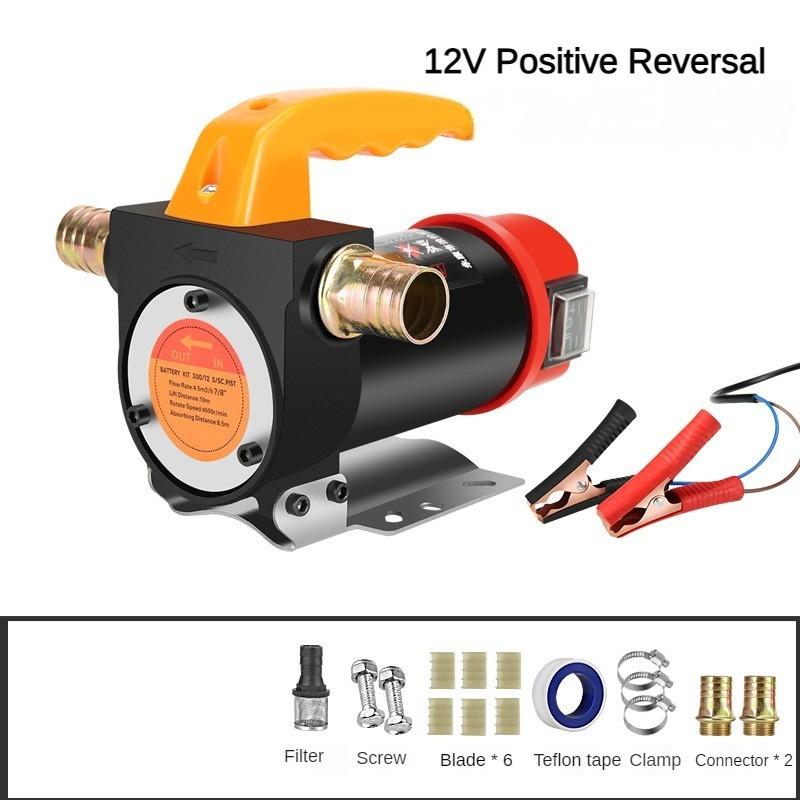 12V/24V Hochgeschwindigkeits-Elektroölpumpe Kleine Tragbare Dieselpumpe 780W Hohe Leistung Selbstansaugende Betankungspumpe