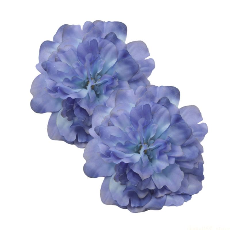 QX2E Pack of 2 Artificial Floral Curtain Holder Buckles Elegant Window Drapery Tiebacks Clips Clamp Window Accessories Decors