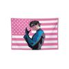 Nightwing Roze Amerikaanse Vlag Wandkleed, Grappige Amerikaanse Vlag, Slaapkamer Wanddecoratie Decoratieve Decoratie Moderne Streep