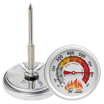 KT Thermo BBQ Grilltermometer for Røykeovn Grilldeler Erstatning, 2,5" Skive Grilltemperaturmåler