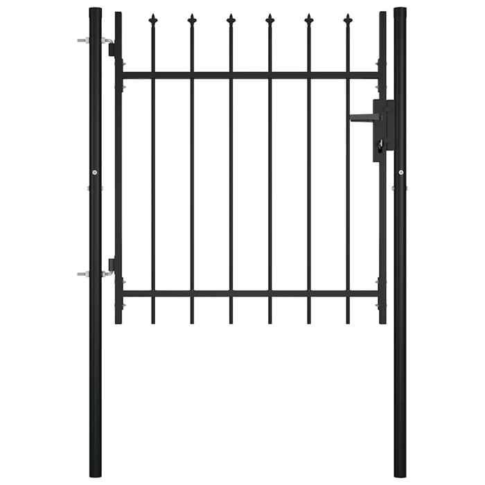 VidaXL Portail avec haut sous forme de lance 100x75 cm