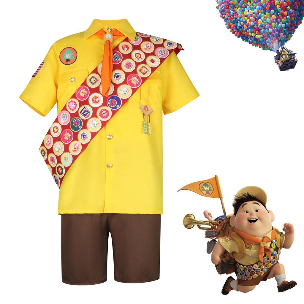 Russell Wilderness Explorer Cosplay Costume - Up Movie Character Style