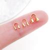 Gold-Plated Copper Wire Clamp U-Shaped Horseshoe Buckle for DIY Jewelry Accessories