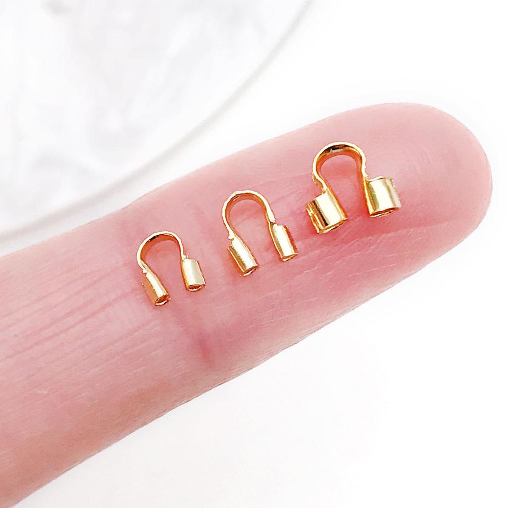Gold-Plated Copper Wire Clamp U-Shaped Horseshoe Buckle for DIY Jewelry Accessories