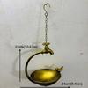 Faucet Design Metal Bird Bath Handcrafted Iron Bird Feeding Bowl Hanging Bird Feeder  Backyard Use