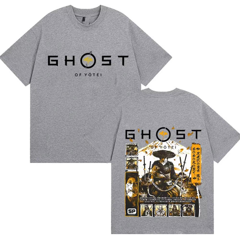 Japanese Ghost of Yotei T Shirt Men's Fashion High Quality Harajuku T-shirts Y2K Retro Oversized Short Sleeve T Shirt Streetwear