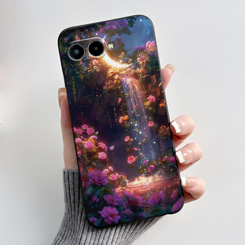 Handyhülle für TCL T-Mobile Revvl 8 T Telefon 3 Hülle Luxus Niedlicher Liebeshase Lustig Schwarzes TPU Weiches Silikon Schutz-Rückseite