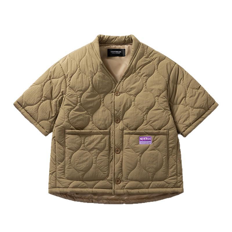 Men's Retro Japanese Style Collarless Cotton Gourd Jacket - Winter Silhouette Coat