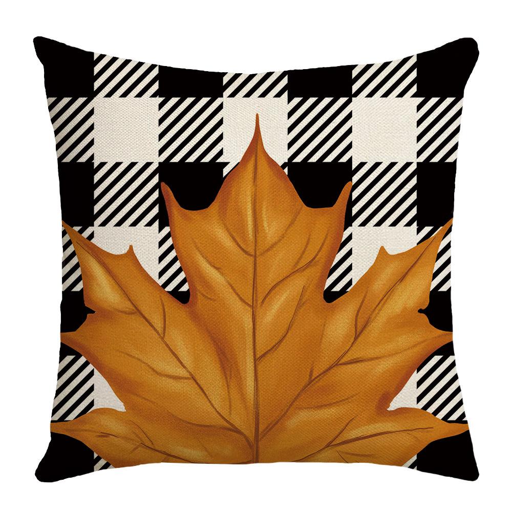 Pillow New Pumpkin Maple Leaf Gnome Autumn Cushion Cushion Thanksgiving Pillow Nordic Linen Pillow Cover