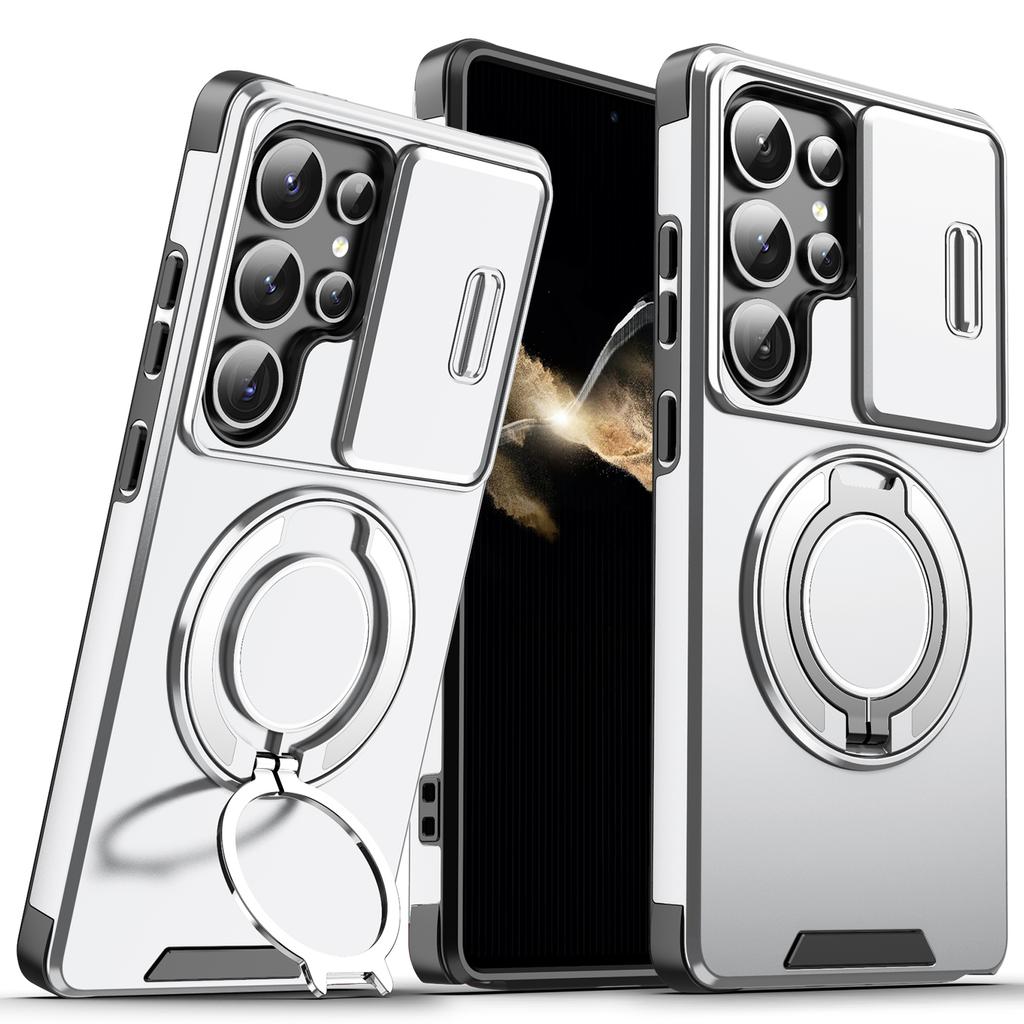 Case For Samsung Galaxy S26FE S26 Plus S25 Edge S24 FE S23 + S22 S21 Ultra 5G Armor Slide Camera Lens Protector Shockproof Cover