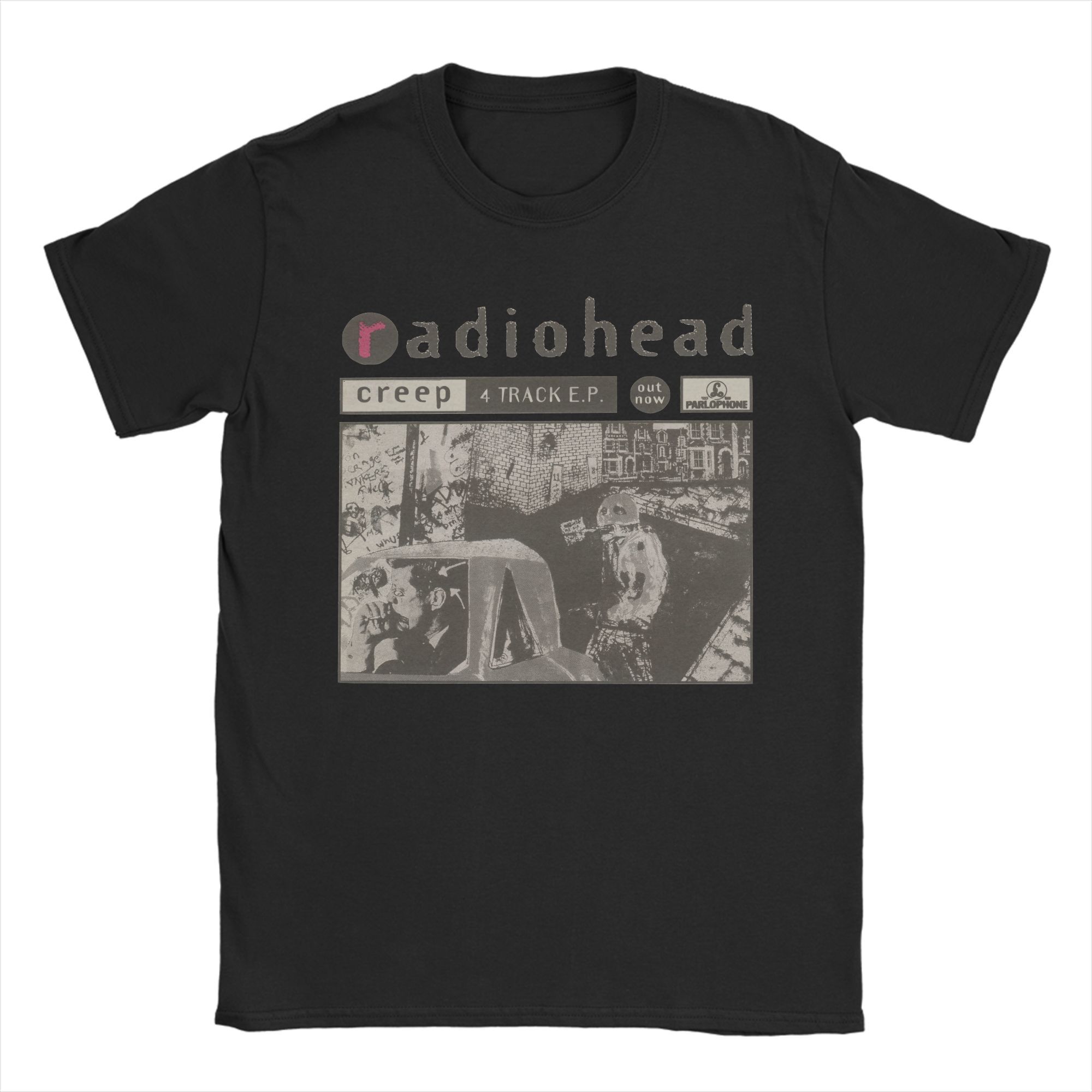BenberFashion Rock Radiohead T-shirt 100% Katoen Casual T-shirts Ronde Hals The Bends Muziekalbum T-shirt Korte Mouw Kleding Zomer 3XL