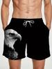 2025 Nuovi Pantaloncini da Uomo Estate Saldo Caldo Aquila Stampa 3D Pantaloncini da Bagno Unisex Casual Oversize Moda Tronchi da Spiaggia Y2k Uomo