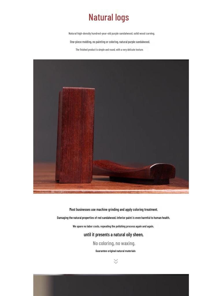 Purple Sandalwood Ebony Wood Carved Coffin Ornament for Home Decor