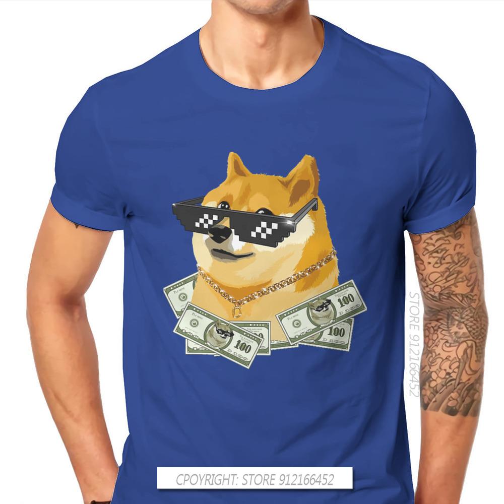Crypto Cryptocurrency Dogecoin Doge T Shirt Classic Grunge Summer Big Size Pure Cotton Unisexs Tops Harajuku Oneck Tshirt