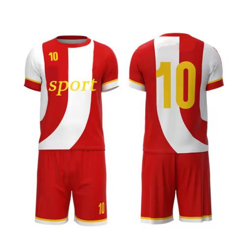 The 10th sports football game jersey, sports leisure breathable mesh set fashion short-sleeved shorts t-shirt
