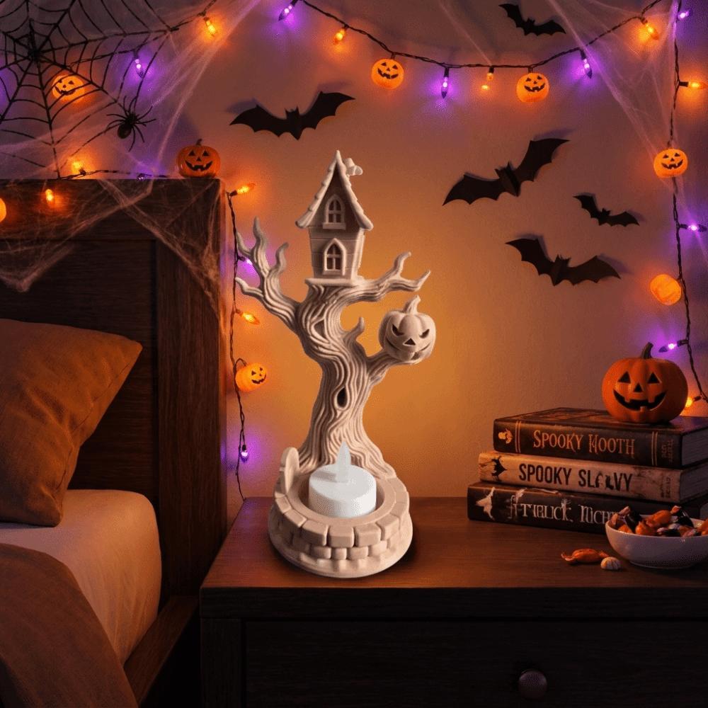 3D Printing Pumpkin Branch Candlestick Retro Desk Ornaments Branch House Candle Holder  Centerpiece