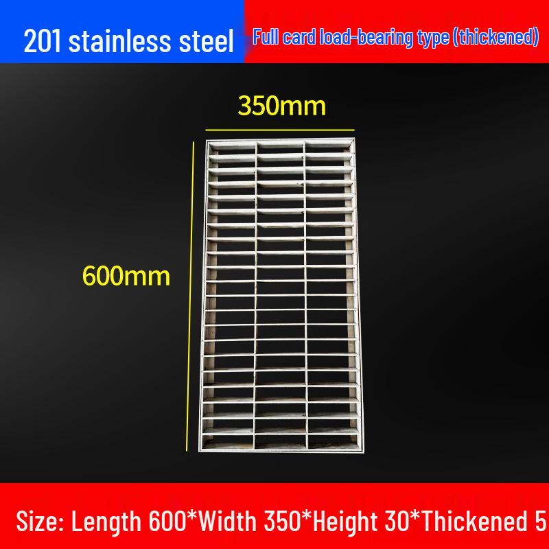 Gitterrostabdeckung aus Edelstahl 304 für Entwässerungsrinnen und Schächte.