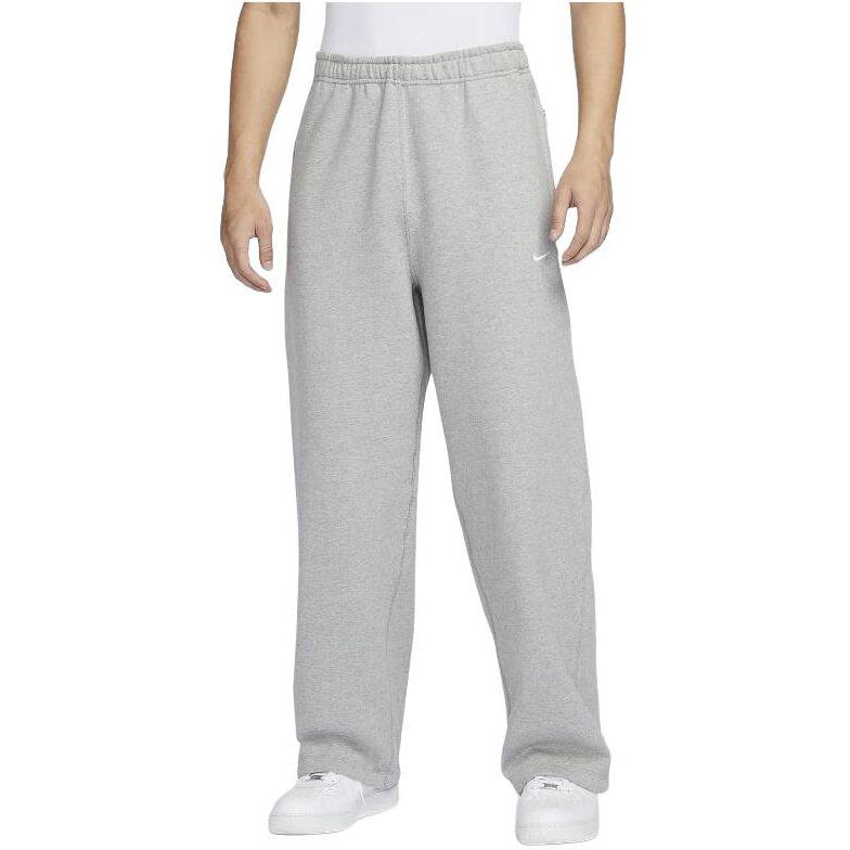 Nike Sportswear Swoosh Men's Open-Hem Fleece Pants Gray FN3343-063