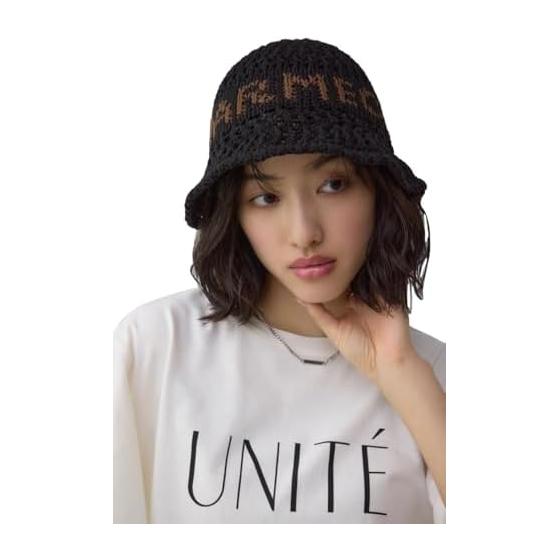 [AZUL by moussy] Open Work Knitting Logo Hat Women s 250ISC56-485J