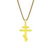 New Titanium Steel Cross Pendant Russian Orthodox Byzantine Stainless Steel Men's Cross Necklace