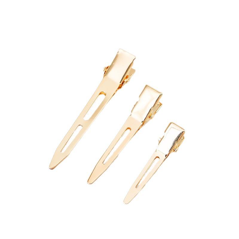 Gold Pointed Tip Duckbill Hairpin Styling Clip