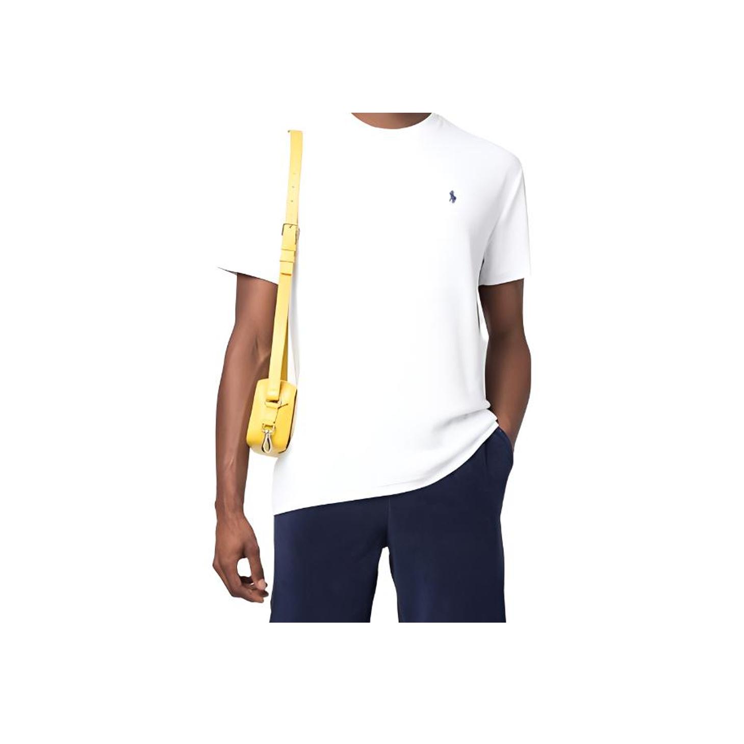 

Polo Ralph Lauren SS23 однотонная повседневная футболка с вышитым логотипом и коротким рукавом, мужские топы, белый цвет 710901045-001 M