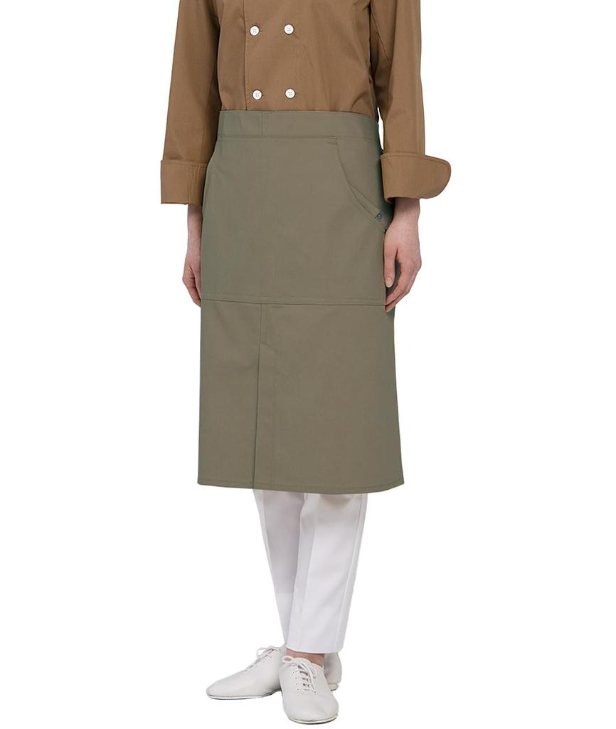 Seven Uniform CT2353 Waist Apron, Anti-Static Stretch Denim Fabric, Khaki, Free Size, CT2353-7