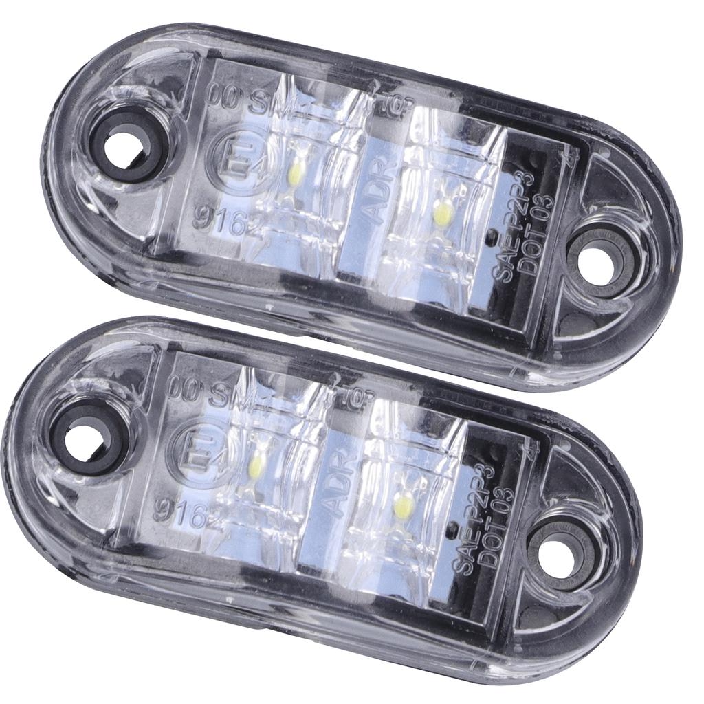 10-30V 2LED Side Marker Light High Brightness Turn Signal Lamp for Cars Trucks Trailers RVs