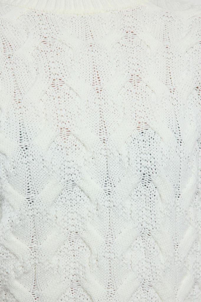 Damen-Pullover im eleganten Stil, Nerz-Strickpullover mit hohem Kragen und kurzem Schnitt