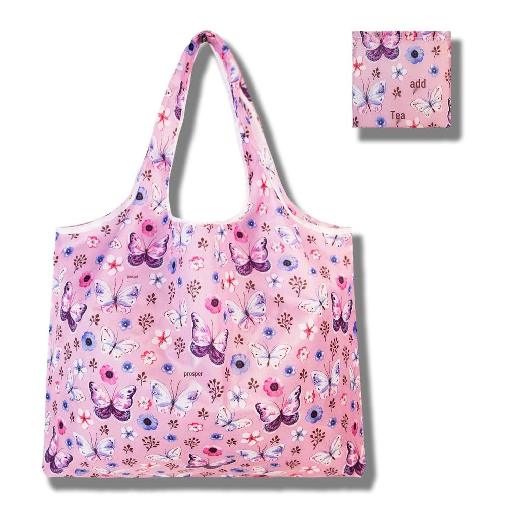 Eco-Friendly Large Capacity Foldable Tote Bag - Creative, Portable, Printed, and In Stock