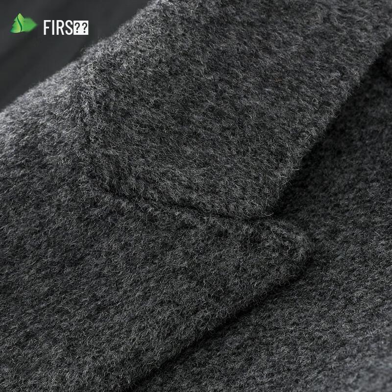 Men's Wool Blend Double-Faced Mid-Length Overcoat