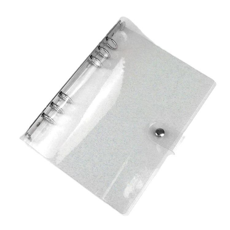 Japanese A5/A6 Transparent 6-Hole Binder Notebook with Snap Button Cover