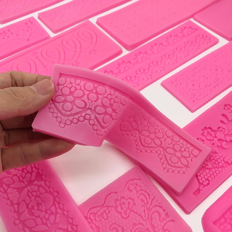 Vintage Pattern Fondant Silicone Mold Cake Border Decoration Set