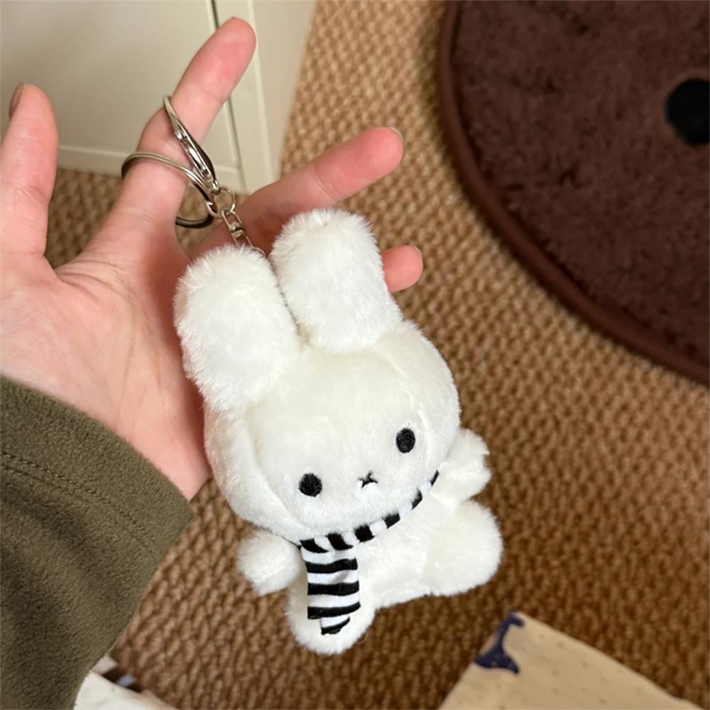 Kawaii Miffy Cute Plush Pendant Cartoon Rabbit Winter Series Snowman Versatile Backpack Decoration Key Chain Girl Festival Gift