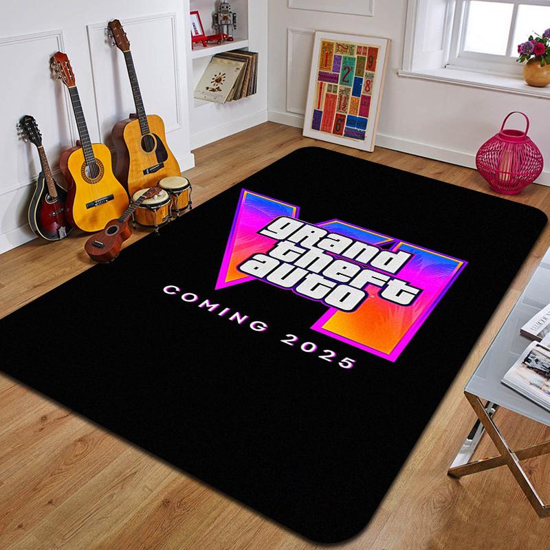 G-Grand Theft Auto Gedruckter Teppich Mode Yogamatte Schlafzimmer Dekoteppich Wohnzimmer Dekorative Bodenmatte Geburtstagsgeschenk