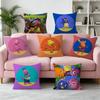 Cartoon TThe Backyardigans Dekorative Polyester-Kuscheldecke Kissenbezug Quadratisch Geeignet für Haus Büro Café Dekoration