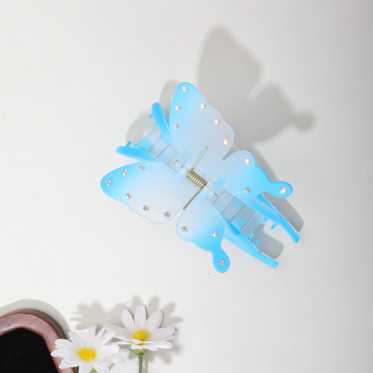 

Romantic Butterfly Shark Hair Clip - Frosted Semicircle Style