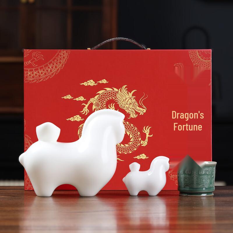 Longquan Celadon Tea Set with  Instant Wealth  Tea Pet