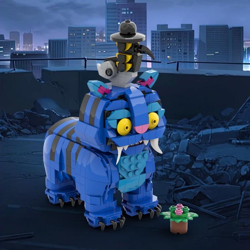 MOC K-Pop Dämonenjäger Bausteine ​​Musik Anime Koreanische K-Pop Girlgroup Dreiäugiger Vogel Tiger Modell Sammelspielzeug für Kinder Geschenk