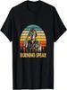 Retro Vintage Brennkunst Speer Musik Jamaikanische Sänger T-Shirt