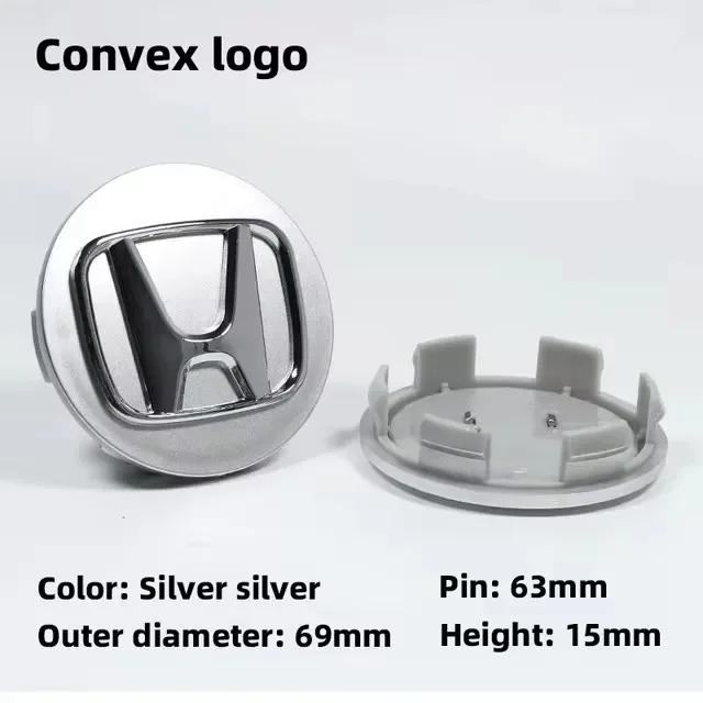 4Pcs 58/69mm Car Wheel Center Hub Caps Decorative Cover For Honda Civic Jazz Fit Accord Pilot CRV Passport City XRV HRVstickers CUJ3